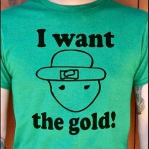 New men’s T-shirt “I want the Gold”. Size XL
